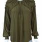 RAMY BROOK Olive Silk Blouse Size XS