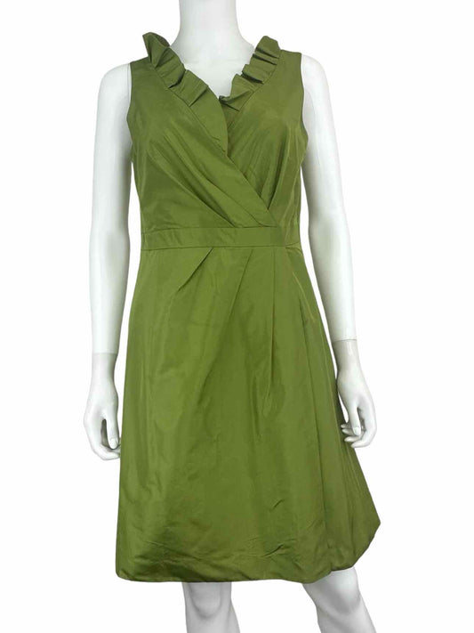 J. Crew Green Silk Cocktail Dress Size 6