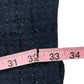 AMANDA UPRICHARD Navy Tweed Cocktail Dress Size S