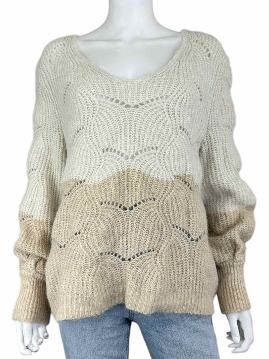 Soyaconcept Two Toned Knit Sweater Size XL