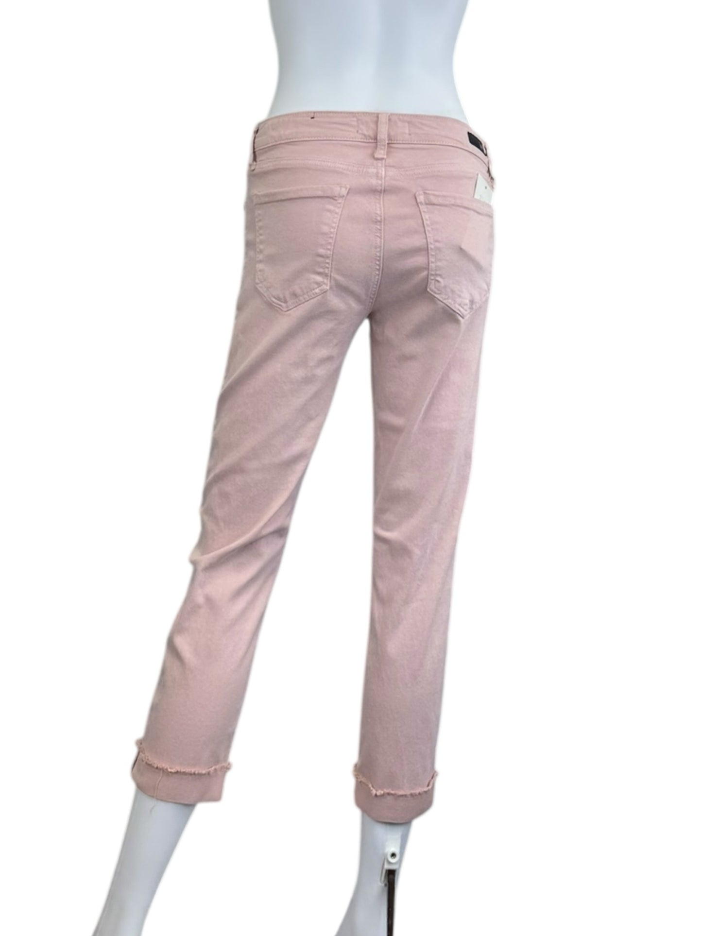 KUT from the Kloth Pink Amy Cropped Straight Leg Jeans Size 4