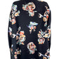 Vince 100% Silk Black Floral Button-Down Size 3X