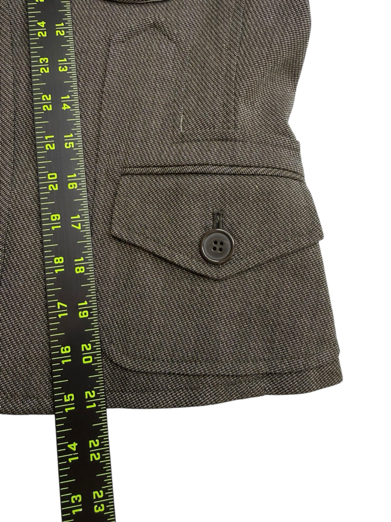 BCBGMAXAZRIA NWT  Brown Herringbone Cropped Jacket Size S