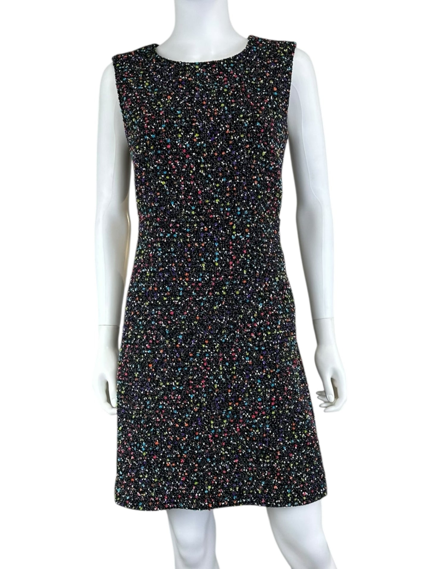 Diane Von Furstenberg Black Confetti Mini Dress Size 6