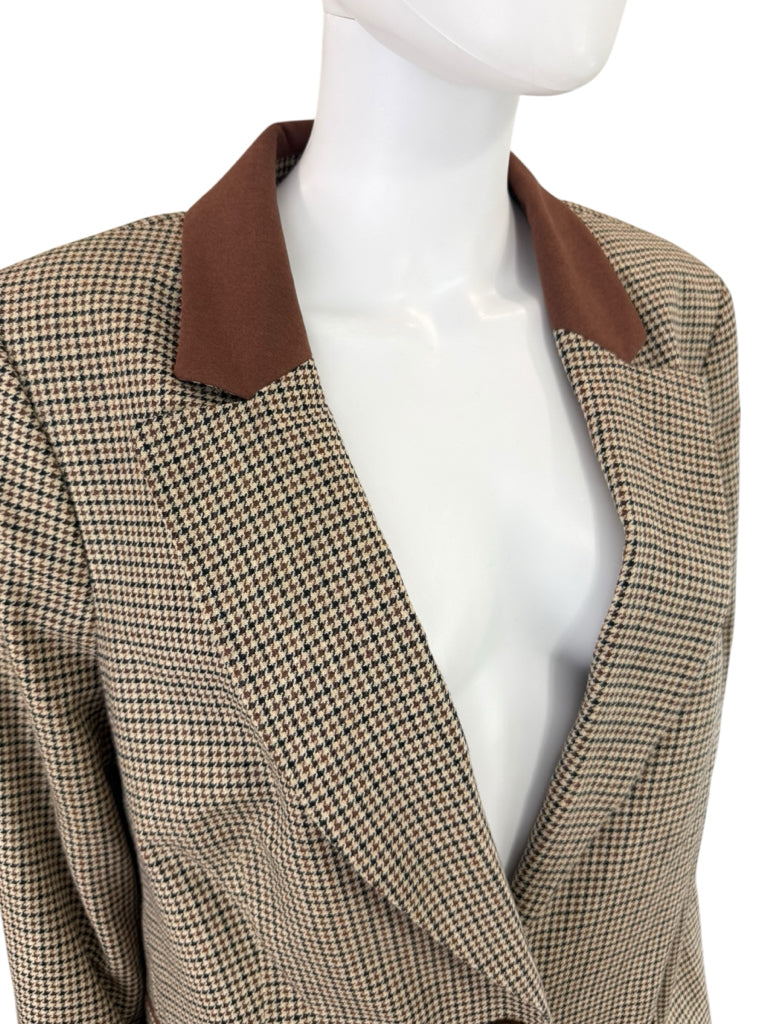 Talbots NWT Autumn Check Relaxed 90's Blazer Size 12