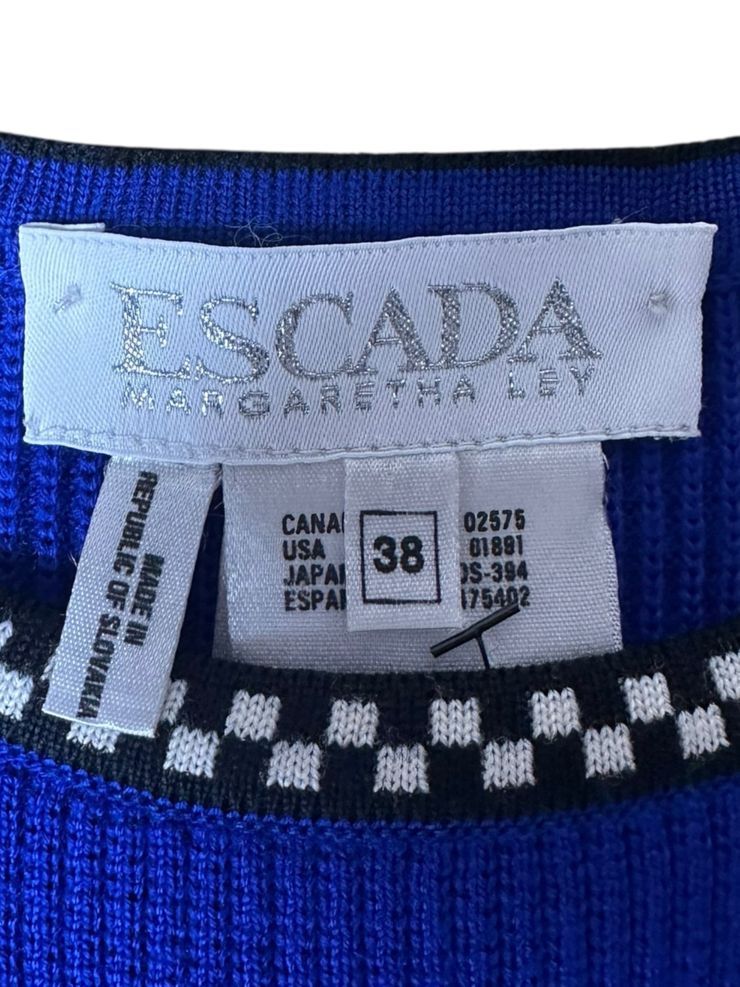 ESCADA  Blue 100% Virgin Wool Sweater Size M