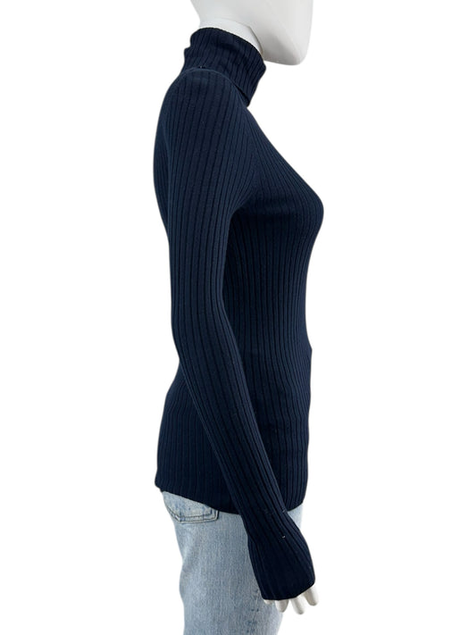 philosophy NWT Navy Ribbed Turtleneck Size S