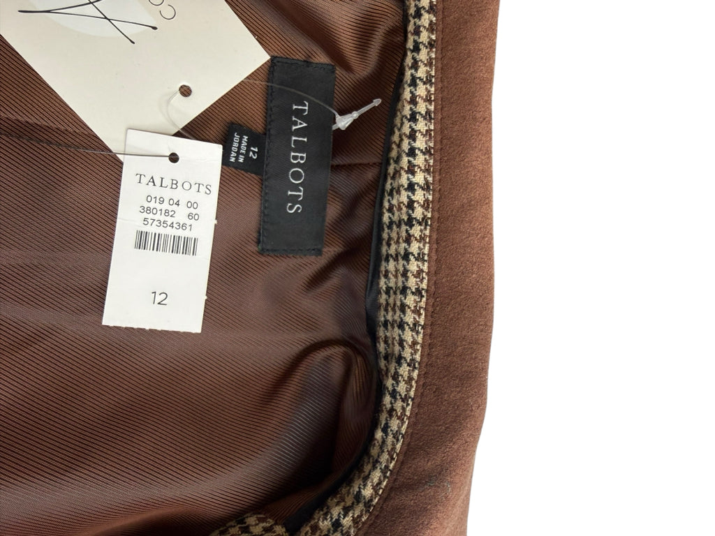 Talbots NWT Autumn Check Relaxed 90's Blazer Size 12