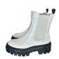 Louis Vuitton Cream Leather Chelsea Boots Size 37.5