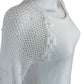 Lilly Pulitzer White 100% Cotton Open Stitch Sweater Size L
