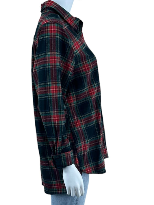 PENDLETON Plaid Flannel Button-Down Shirt Size L