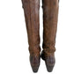 Frye Brown Leather Jackie Button Boots Size 9
