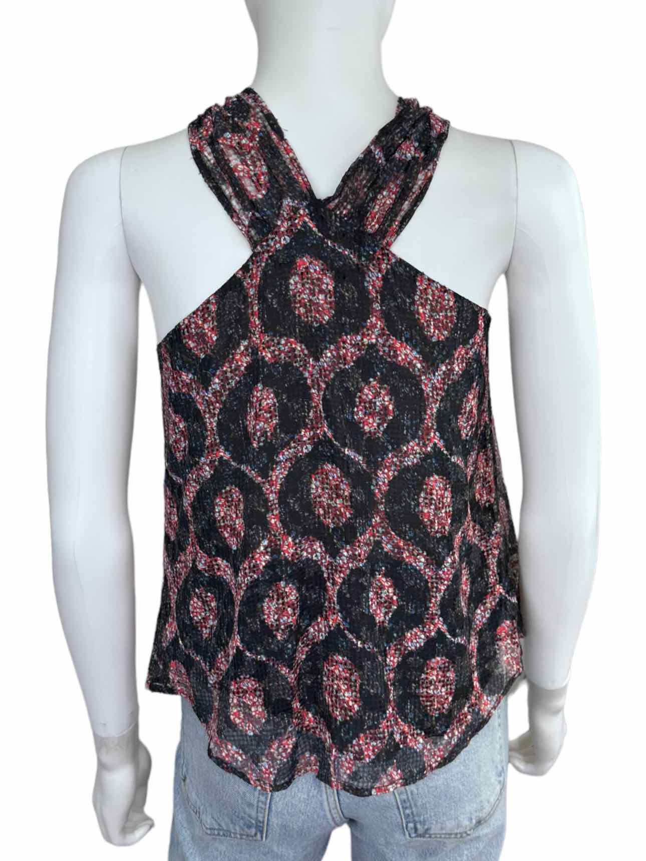 Isabel Marant Etoile Silk Print Halter Top Size 34