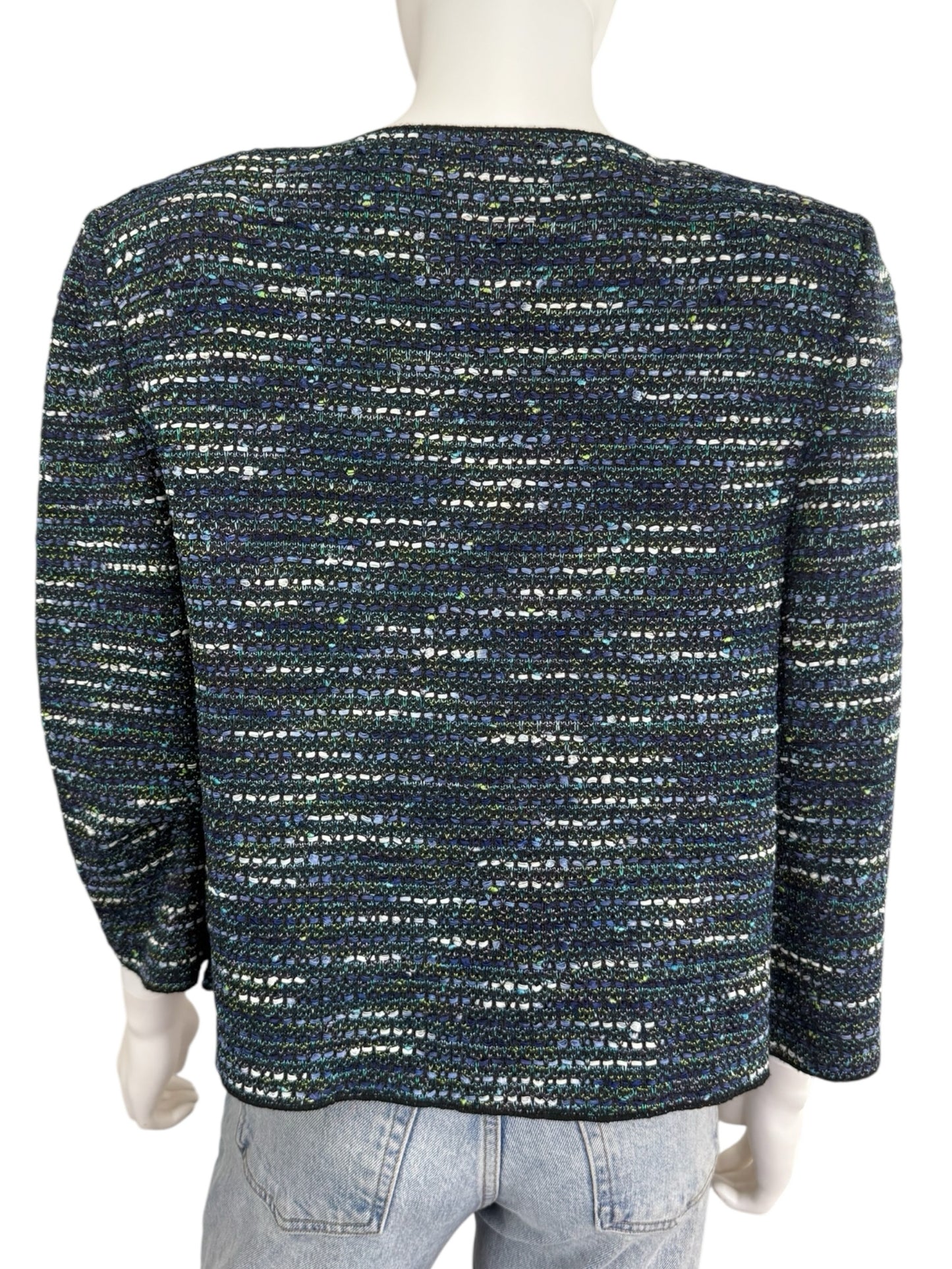 St John Blue Tweed Jackt Size 8