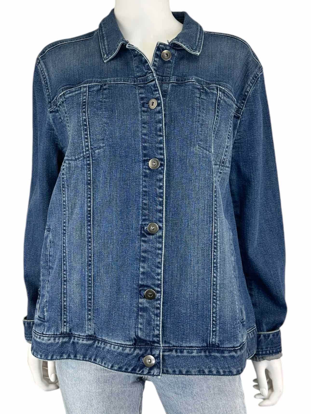 J. Jill Medium Wash Denim Jacket Size XL