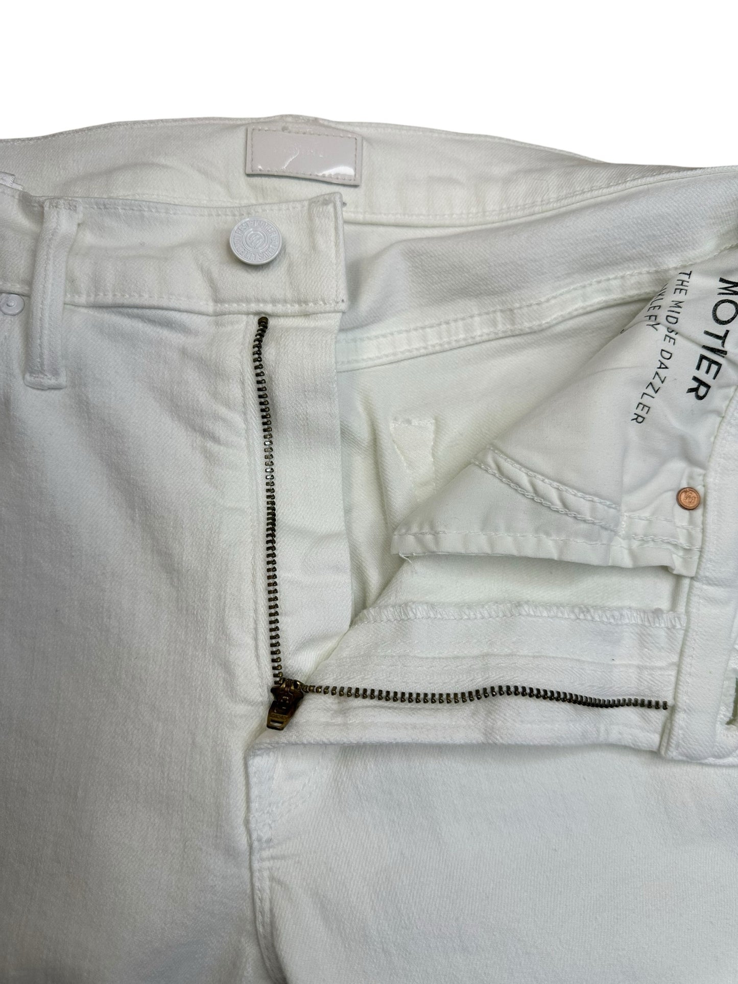 MOTHER White "The Mid Rise Dazzler" Jeans Size 27
