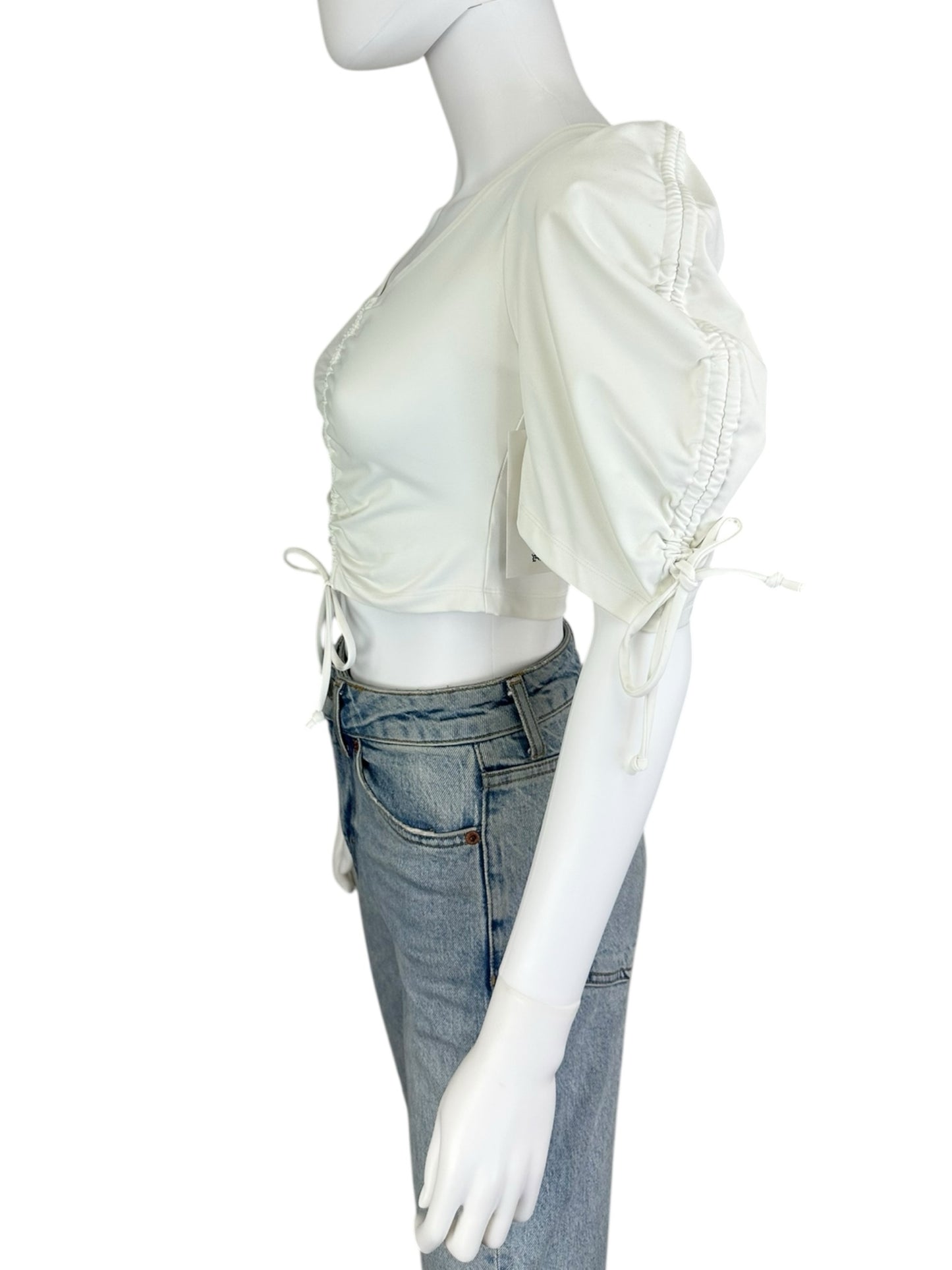 Port De Bras White Athletic Top Size S
