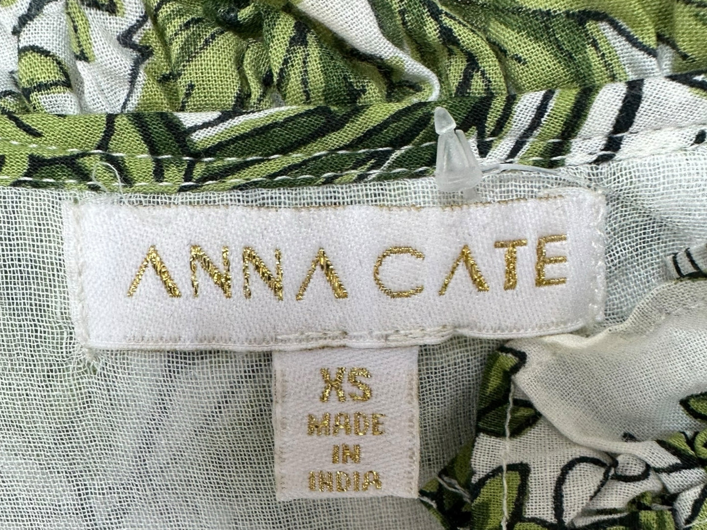 Anna Cate White and Green Casual Dress Size XS