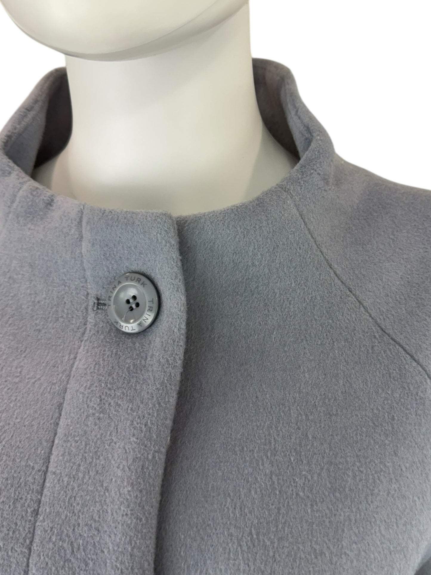 Trina TRINA TURK Gray Wool Coat Size 14