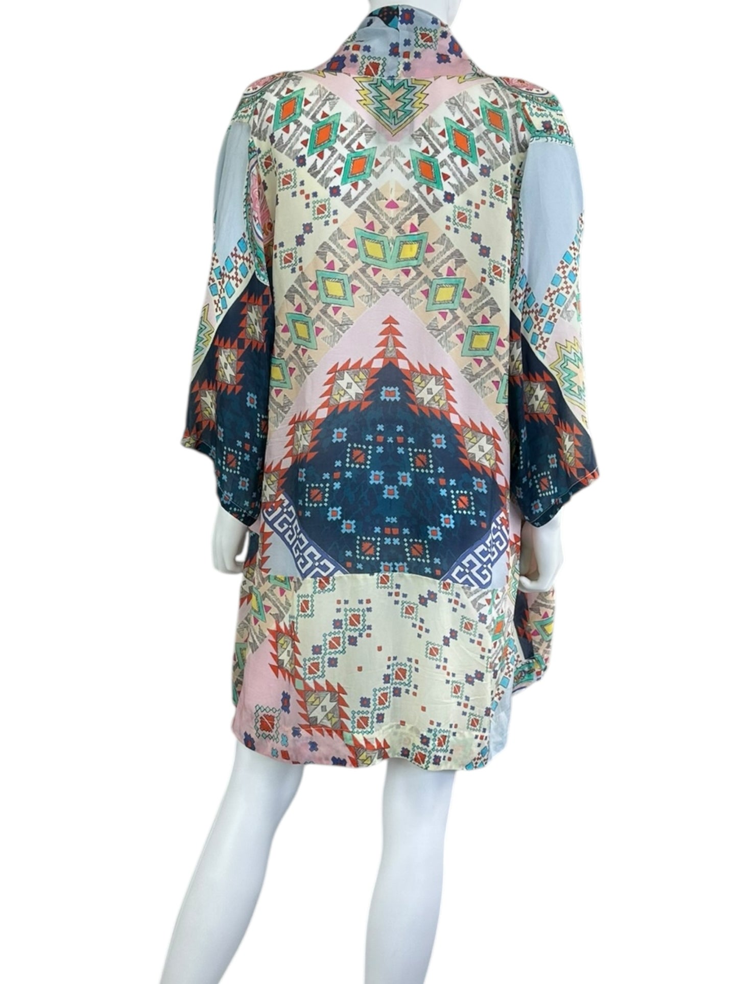 Johnny Was Multi colored Paisley Print Kimono/Wrap Size S