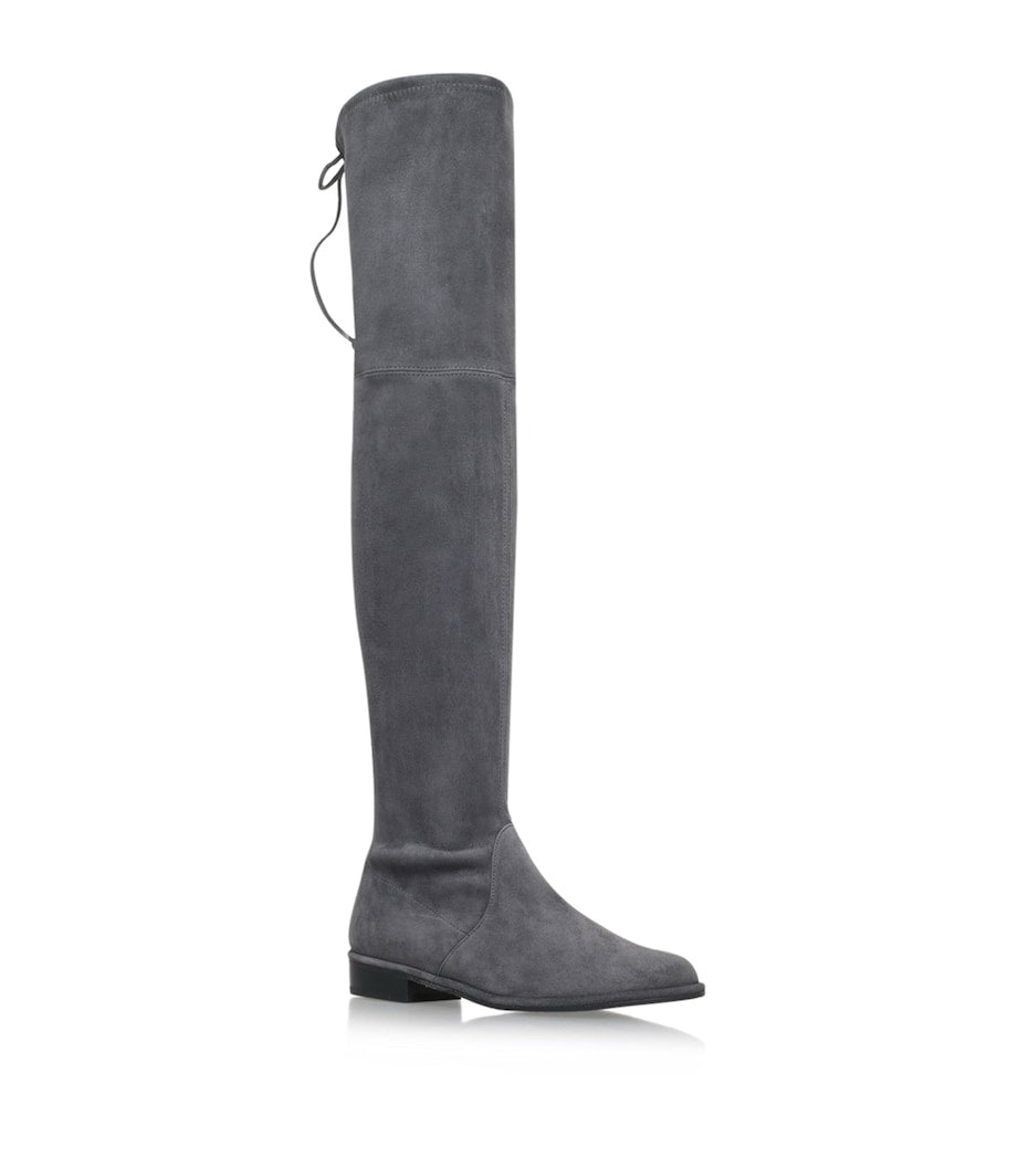STUART WEITZMAN Gray Suede Lowland Over-The-Knee Boots Size 7.5