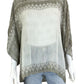 CALYPSO St. Barth 100% Silk White Blouse Size S
