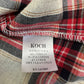 KOCH Red Plaid Ruffle Trim Size S  Button-Down Shirt