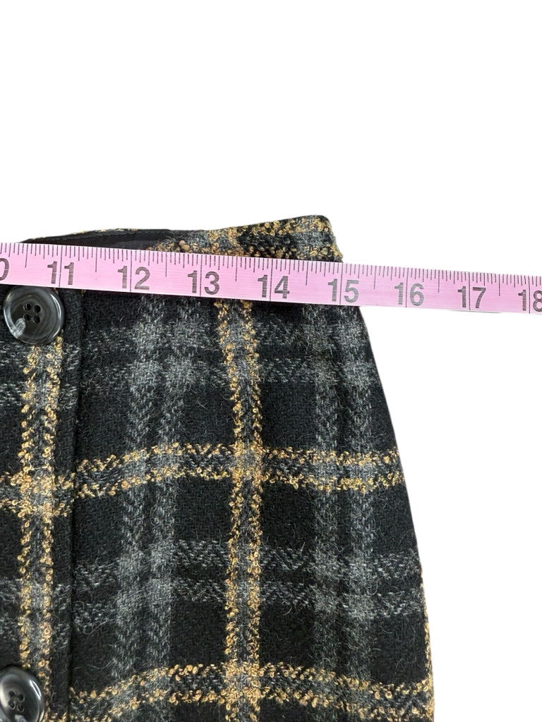 WHITE + WARREN Black Wool Blend Mini Size 6