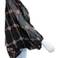 Johnny Was NWT Black Sheer Prin Iman Blouse Size M