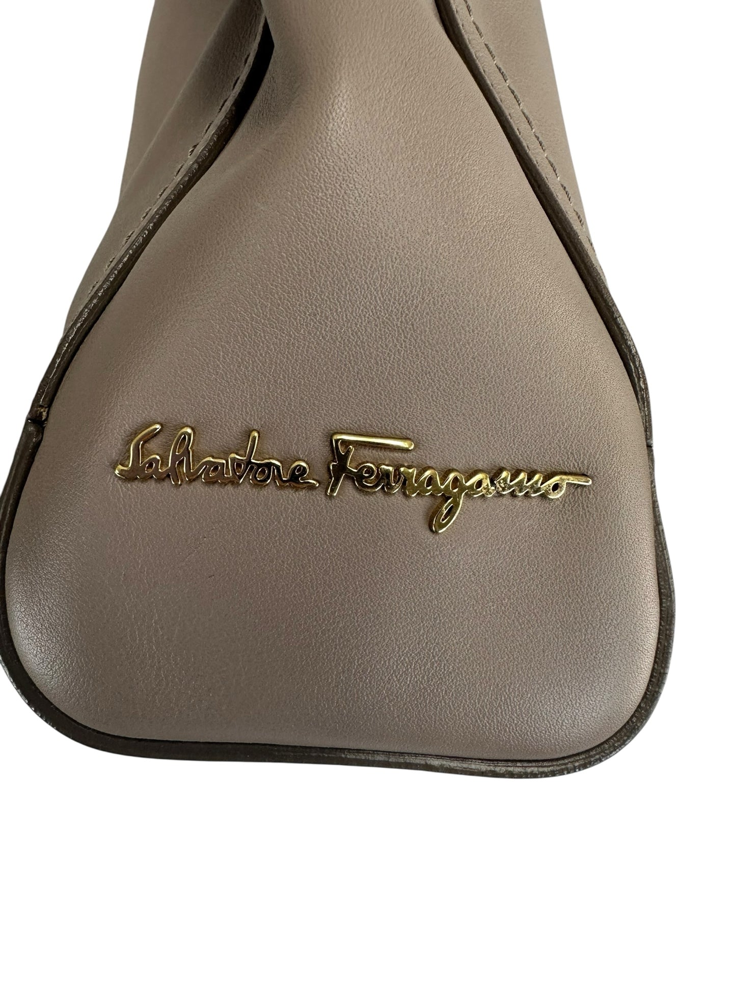 Salvatore Ferragamo Grey Purple Purse