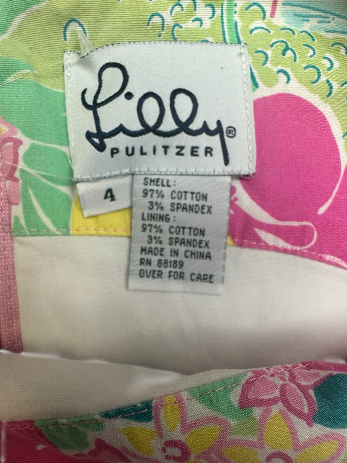 Lilly Pulitzer Floral Mini Dress Size 4