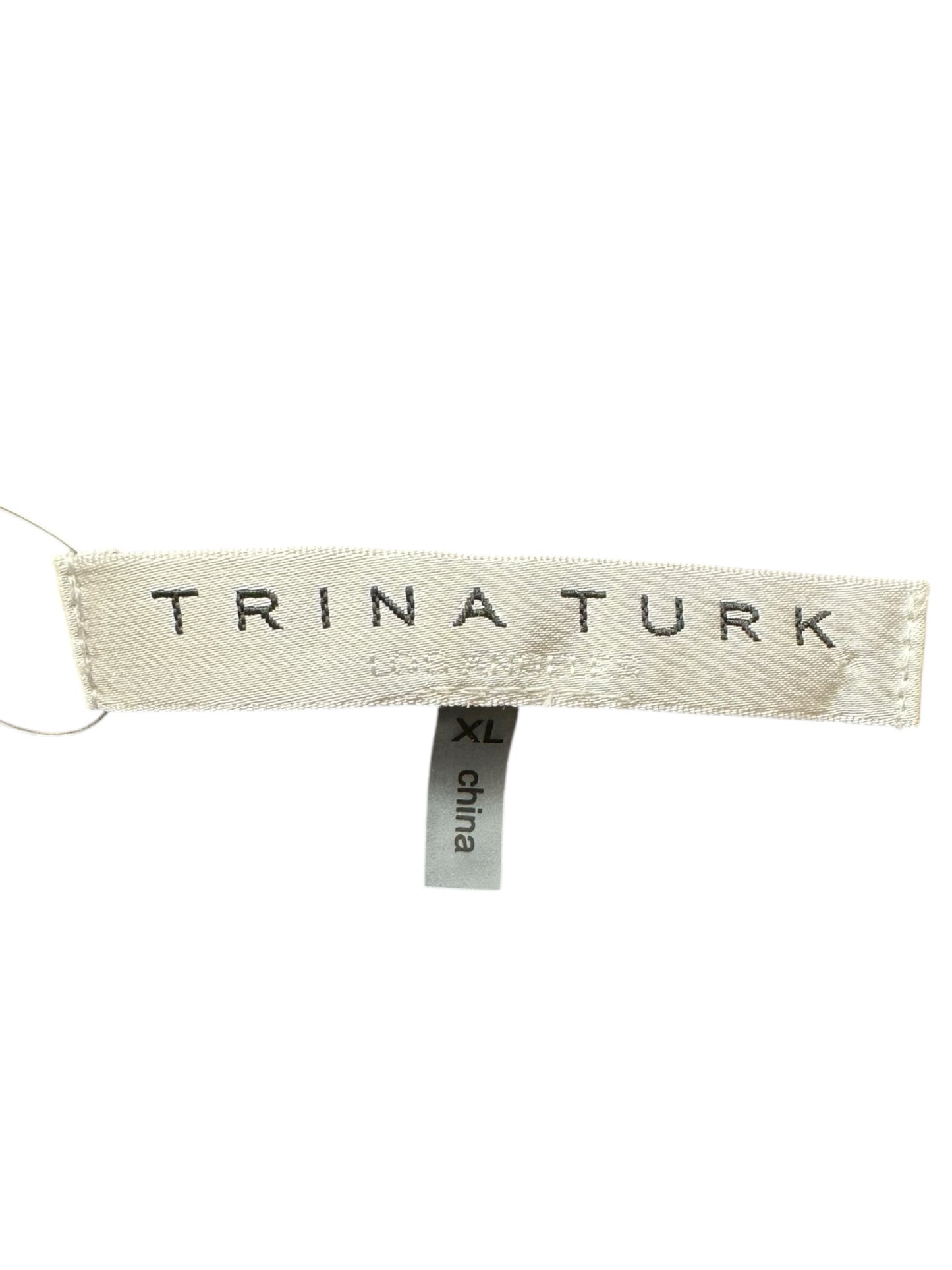 TRINA TURK Green Sequin Blouse Size XL