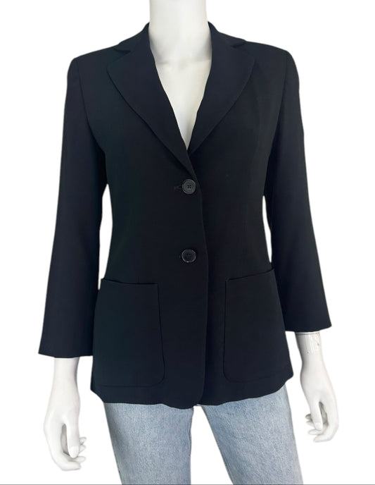 Ann Taylor Black Collared Blazer Size XS