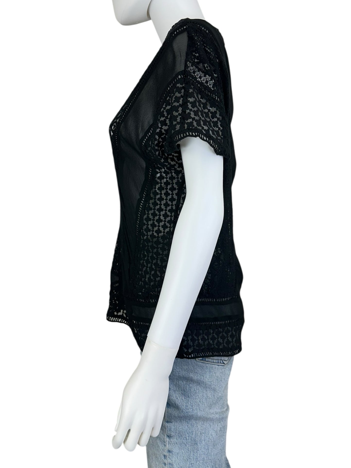 All Saints Black Blouse Size XS