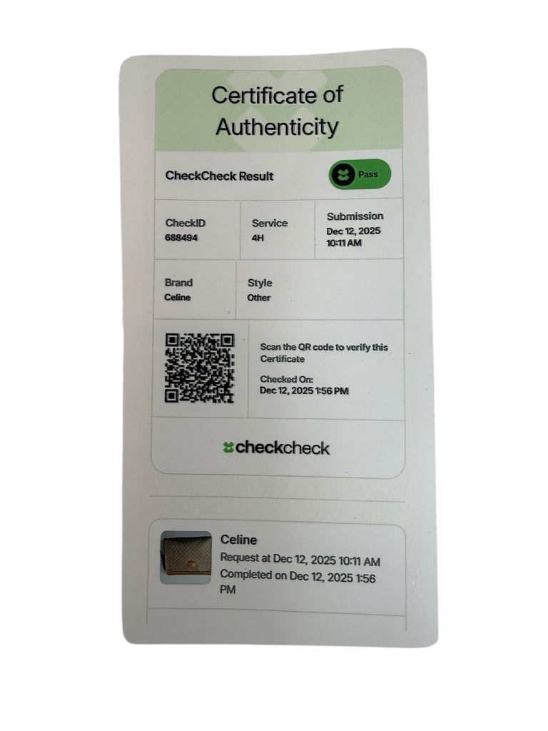 CELINE Vintage Beige Macadam Clutch