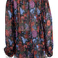 PAIGE 100% Silk Floral Print Blouse Size L