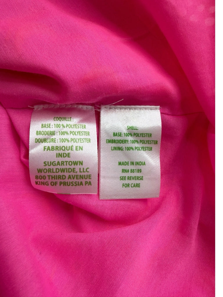 Lilly Pulitzer Pink Lailah Eyelet Embroidered Top Size L