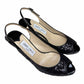 JIMMY CHOO Black Sequin Nova Glitter Slingback Pumps Size 38