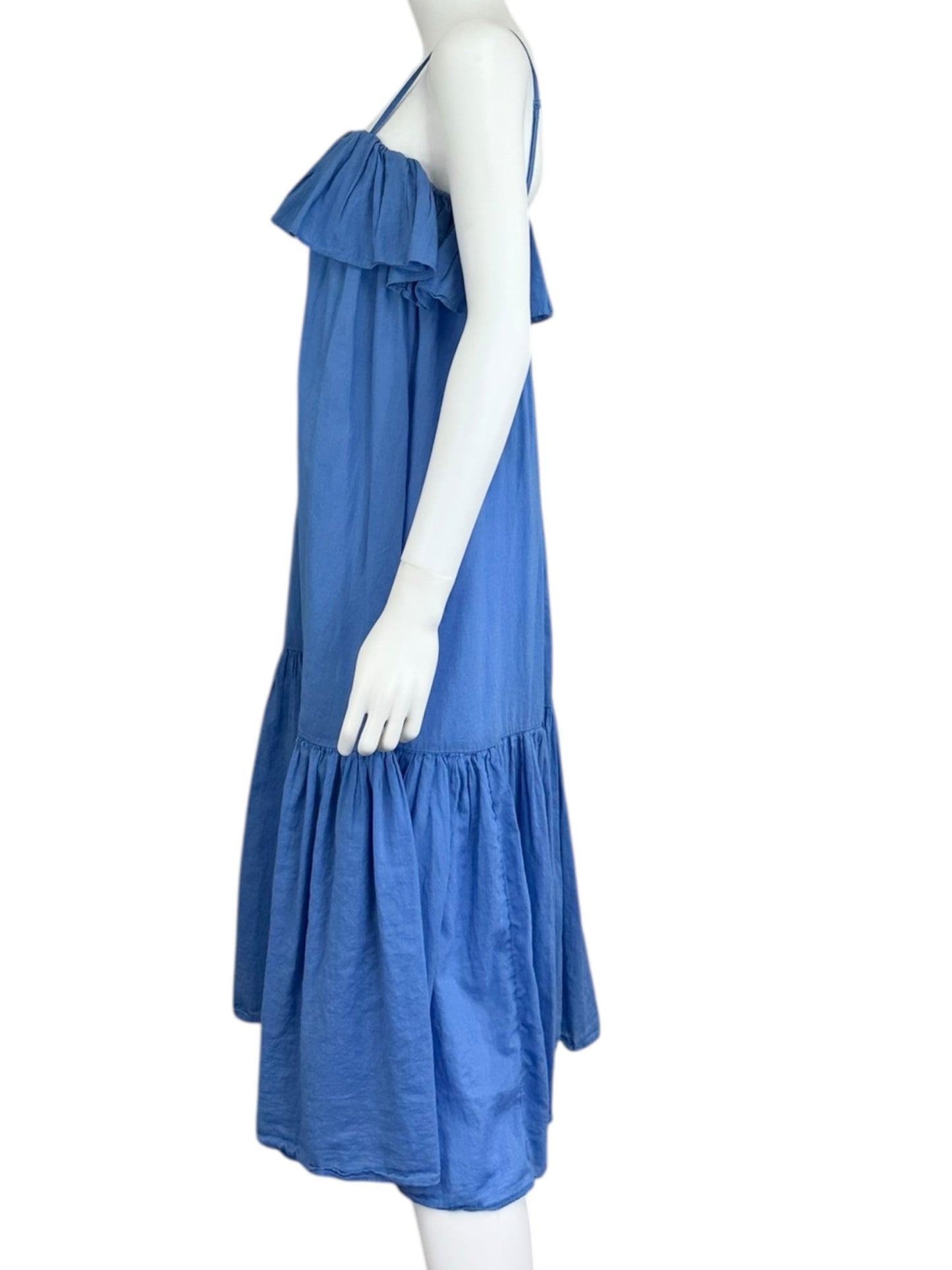 J. Crew Blue Ruffle Trim Sundress Size XS