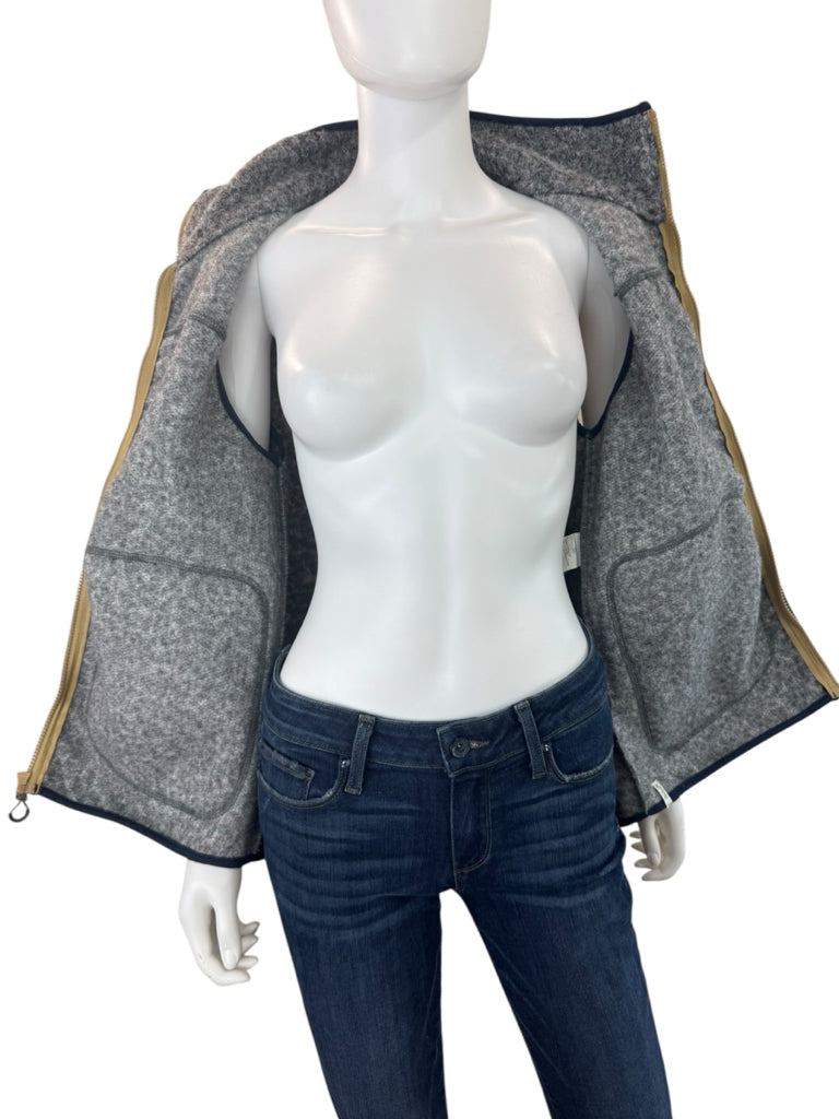 Woolrich Gray Suskiyou Curley Fleece Vest Size S