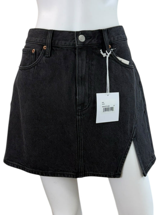 PISTOLA NWT Black Rhea Mid Rise Denim Mini Skirt Size 29