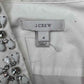 J. Crew White Rhinestone Collar Button-down Top Size 4