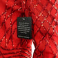 boston proper Red Sequin Sheer Midi Dress Size M