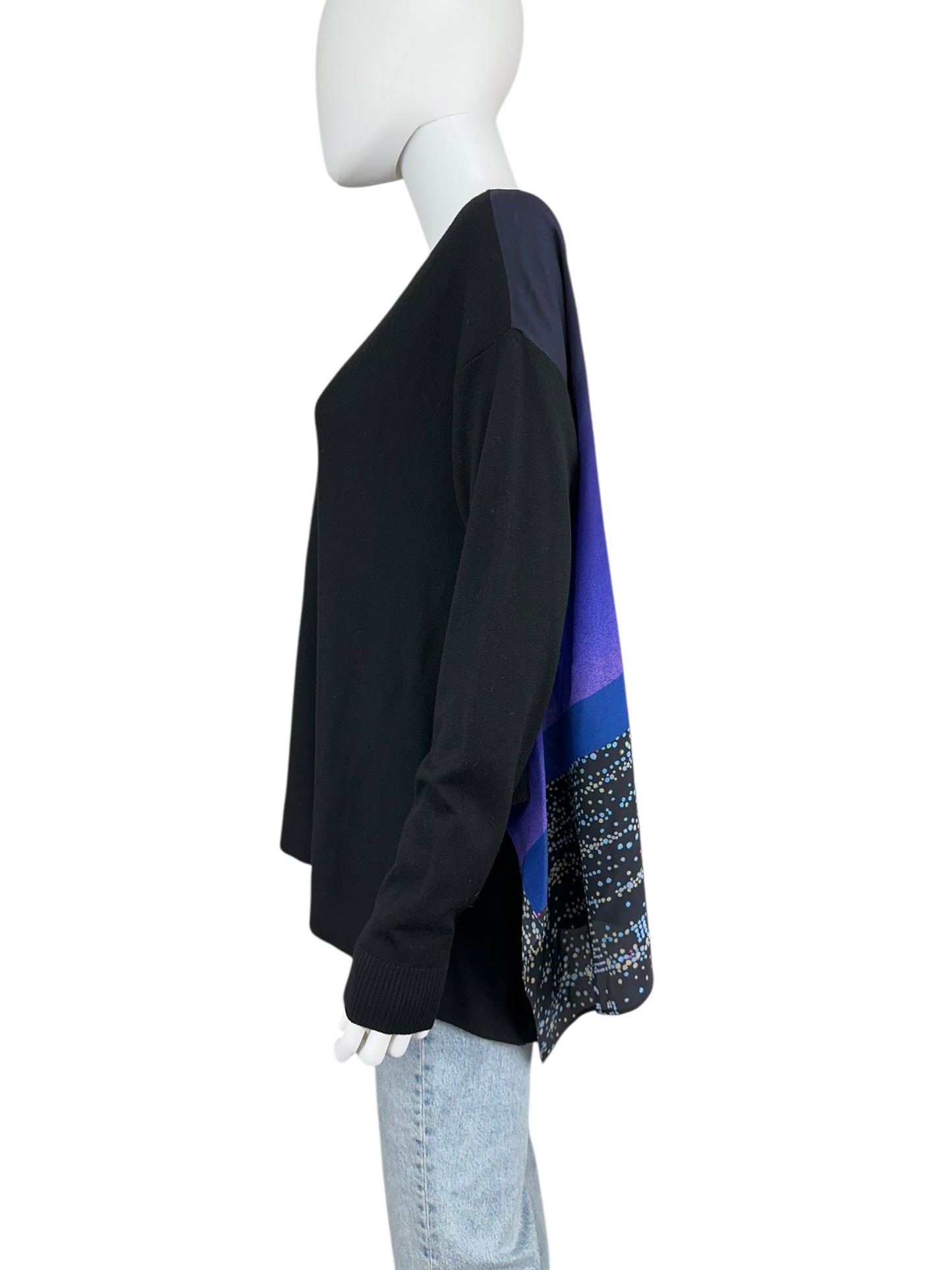 AKRIS Punto Twilight City Print Silk Top  Size 10