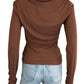 PAIGE Brown Ribbed Blouse Size S