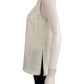 TRINA TURK White Satin Shell Size S