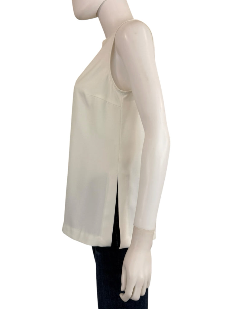 TRINA TURK White Satin Shell Size S