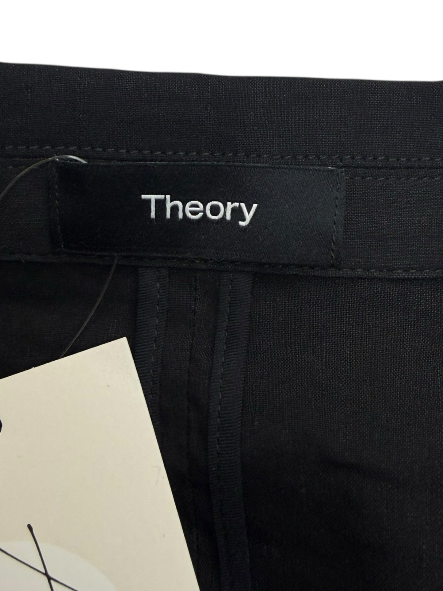 Theory Black Linen Blend Blazer Size 8