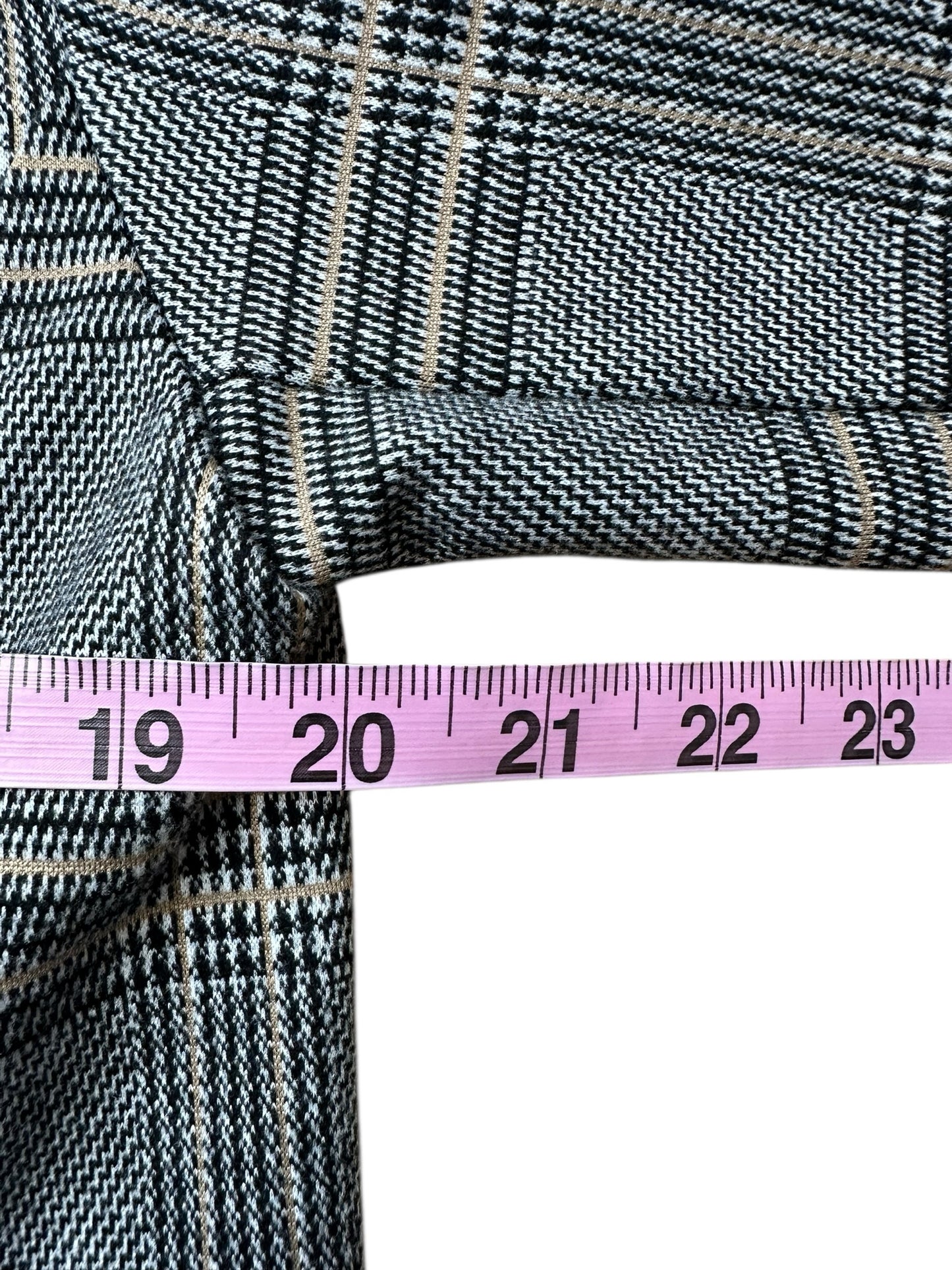 avec les filles Black and Tan Plaid Blazer Size M