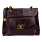 CHANEL Vintage Burgundy Leather Shoulder Bag